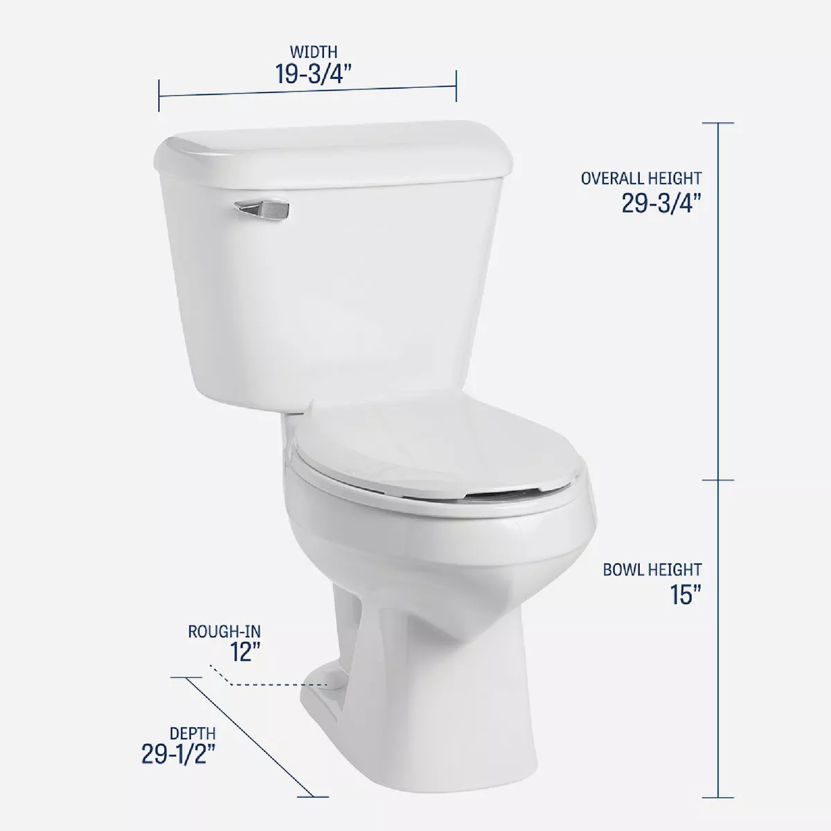 Mansfield Pro-Fit 2 White Elongated Bowl 1.6 GPF Toilet Kit - photo 5