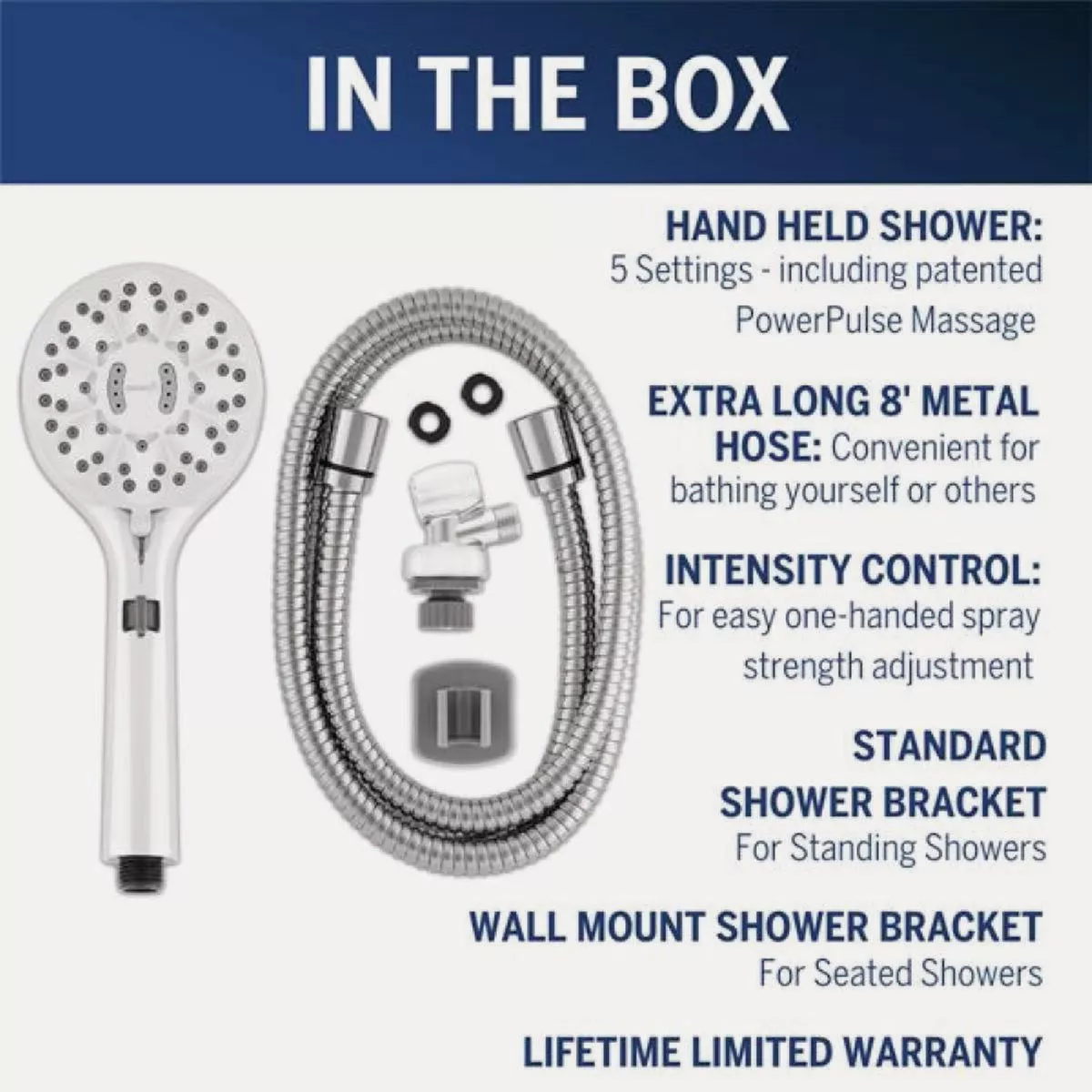 Waterpik ShowerCare Pivoting Hand Held Shower Head, Chrome - photo 4