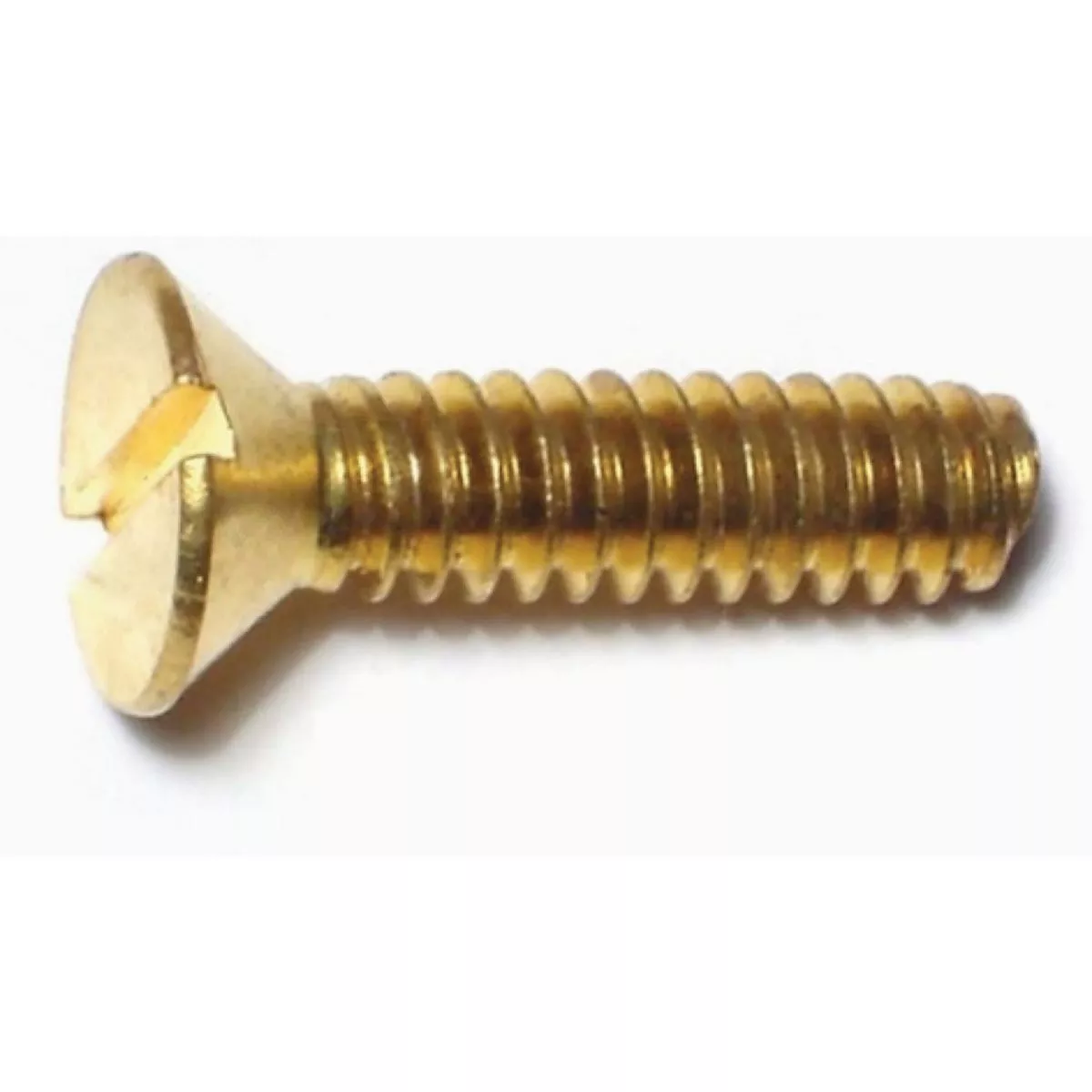 Midwest Fastener #10-24 x 3/4 In. Brass Coarse Thread Slotted Flat Head Machine Screws (20 Ct.)-