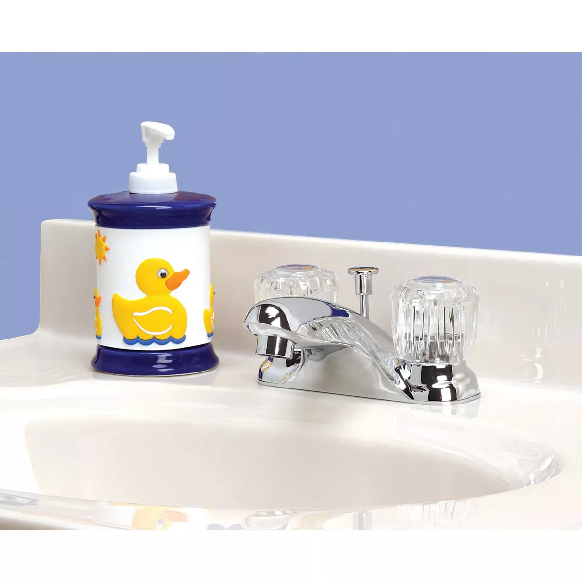 Home Impressions Chrome 2-Handle Knob 4 In. Centerset Bathroom Faucet with Pop-Up - photo 2