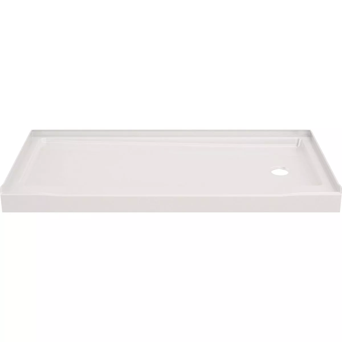 Delta Classic 500 60 In. x 30 In. Right Drain Shower Pan, White