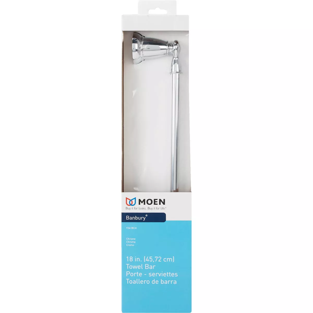 Moen Banbury 18 In. Towel Bar, Chrome - photo 2
