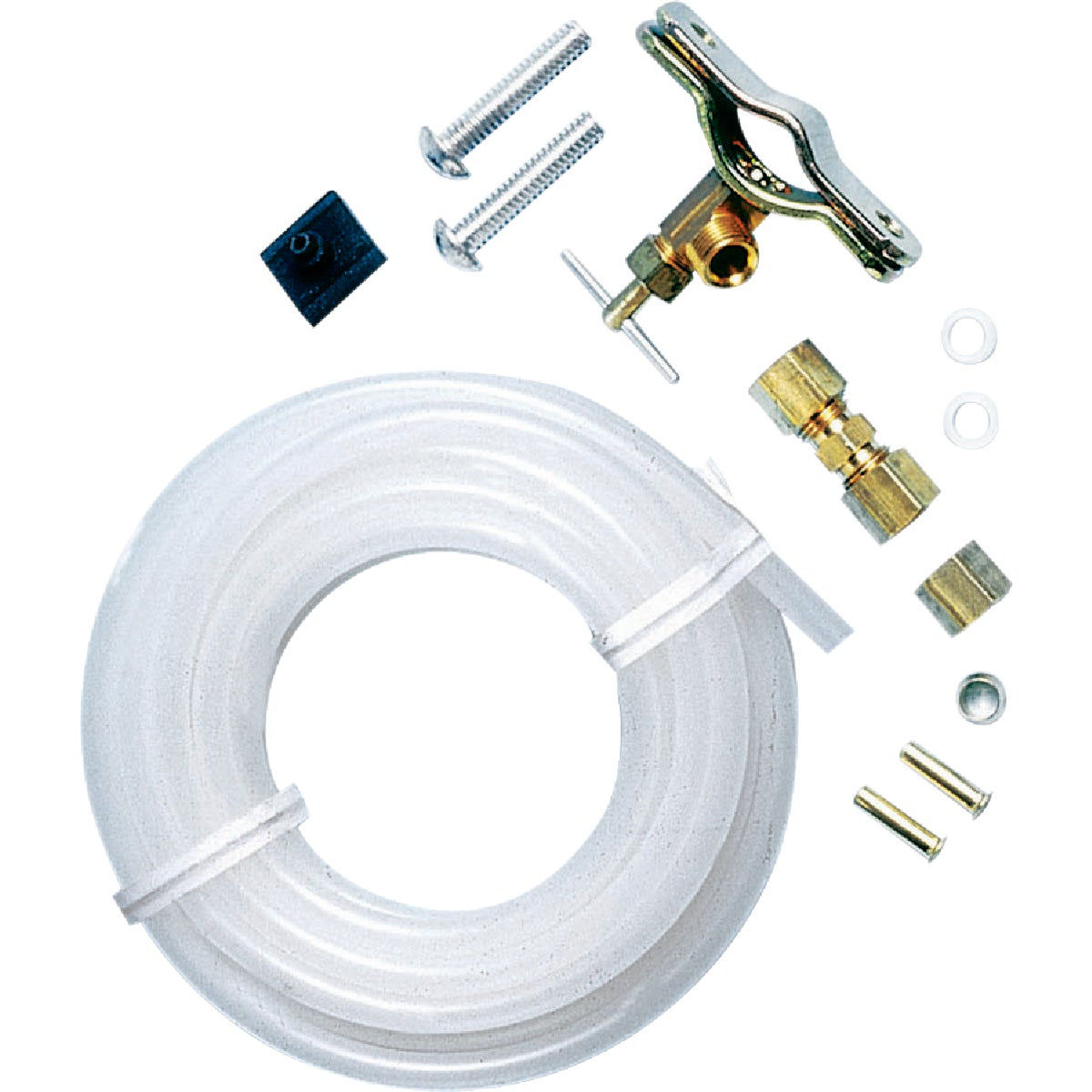 Homewerks 7251-25-14-KIT Ice Maker Kit With Saddle Valve 1/4 Inch By 25  Foot: Icemaker Supply Install Kits (820633956990-2)
