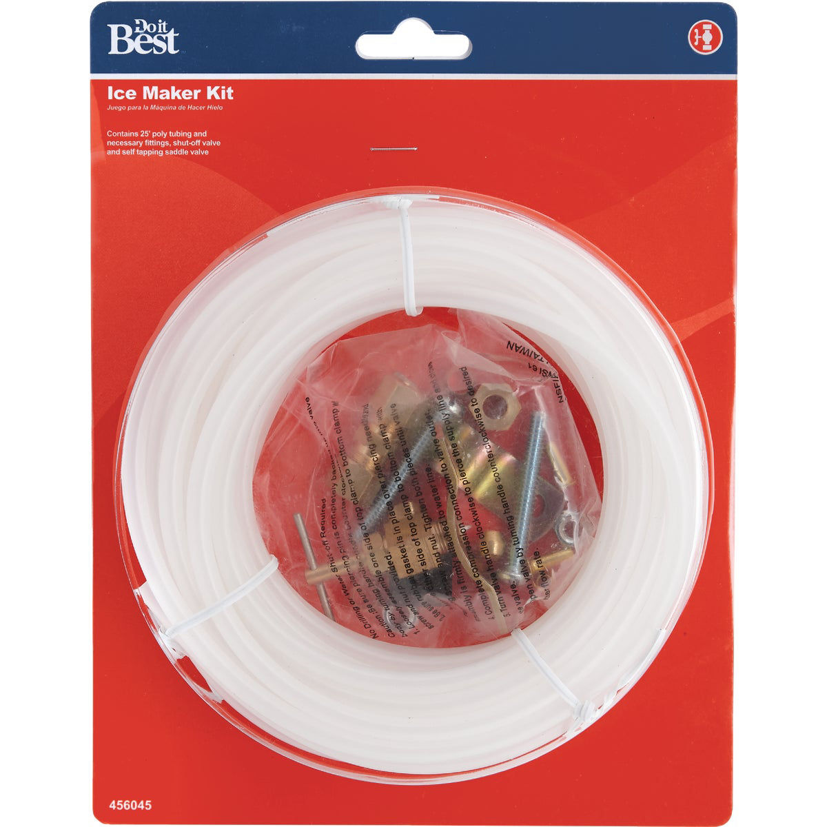 Ice Maker Supply Line and Humidifier Installation Kit for Refrigerators &  Freezers, 1/4” x 25' Poly Tubing, Includes Quick Connect Saddle Valve