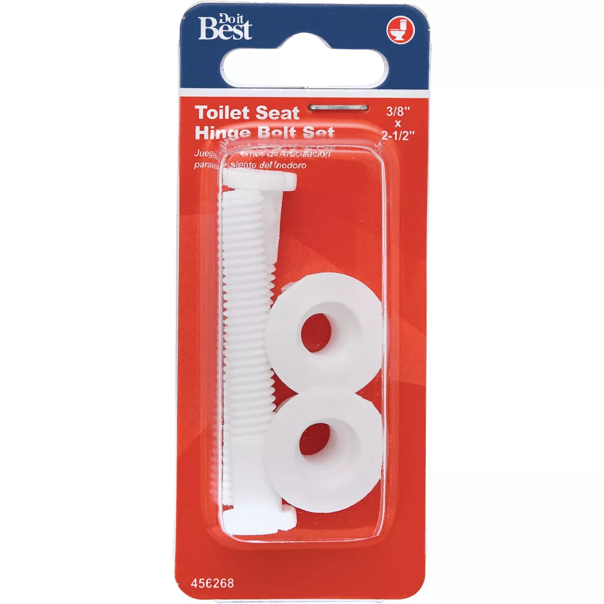 Do it Best 3/8" x 2-1/2" White Plastic Toilet Seat Hinge Bolt - photo 2