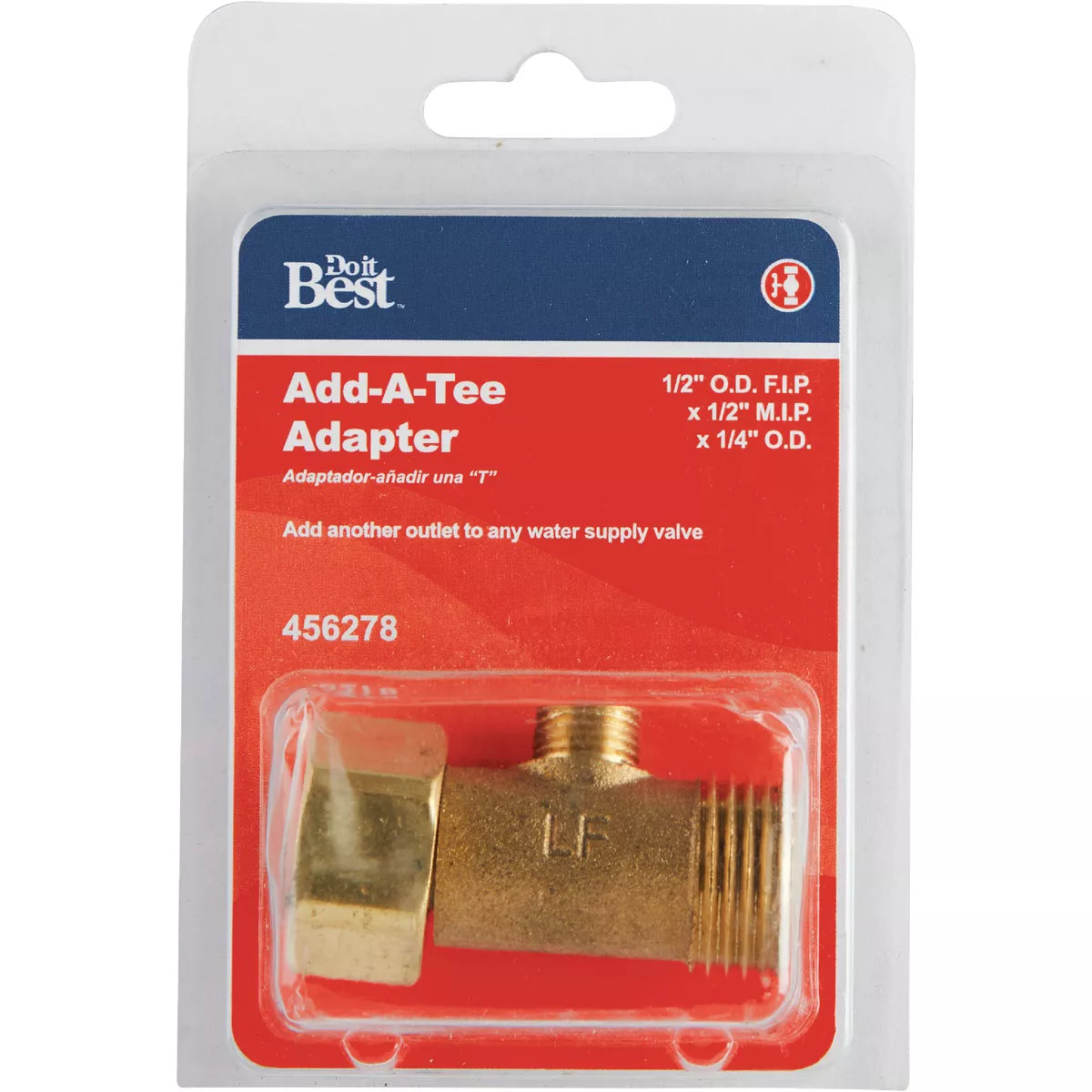 Do it Best 1/2 In. FIP x 1/2 In. MIP x 1/4 In. OD Brass Extender Tee - photo 2