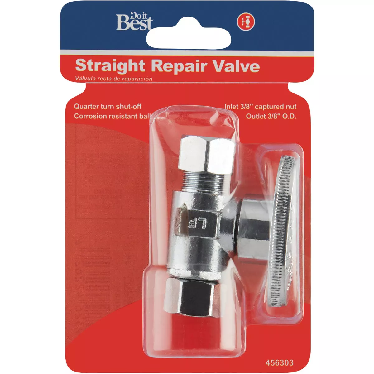 Do it Best 3/8 In. C X 3/8 In. OD Chrome Plated Brass Stop Valve - photo 2