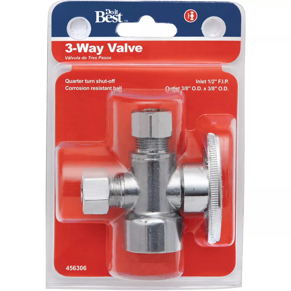 Do it Best 1/2 In. FIP x 3/8 In. OD x 3/8 In. OD Quarter Turn Angle Valve - photo 2