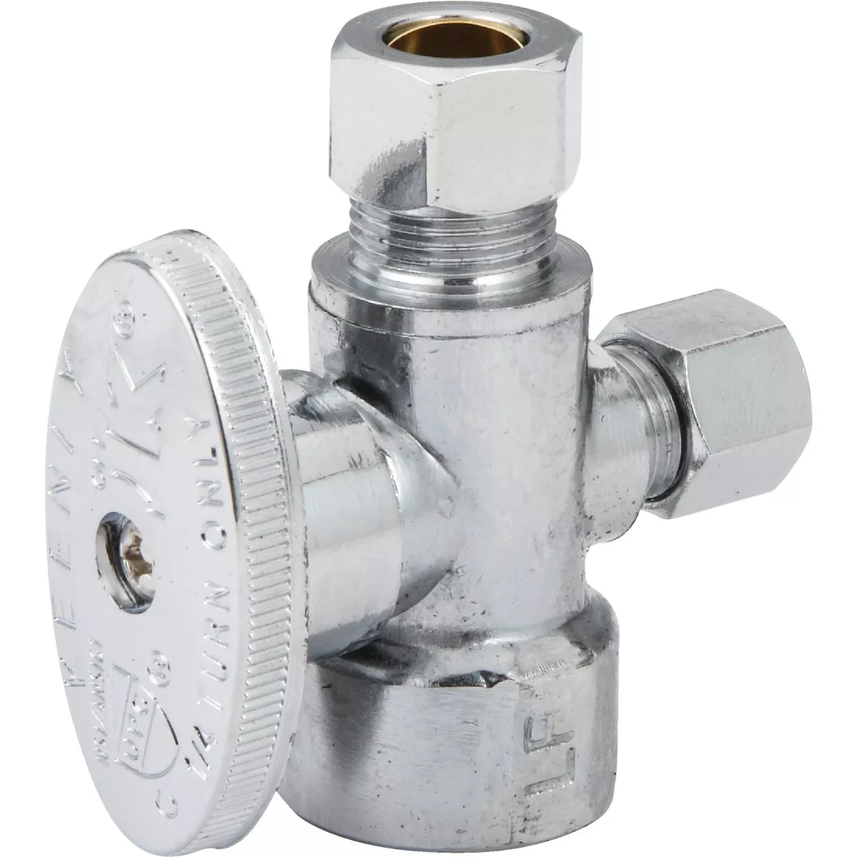 Do it Best 1/2 In. FIP x 3/8 In. OD x 1/4 In. OD Quarter Turn Angle Valve