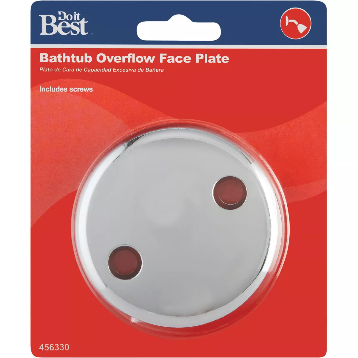 Do it Two-Hole Chrome Bath Drain Face Plate - photo 2