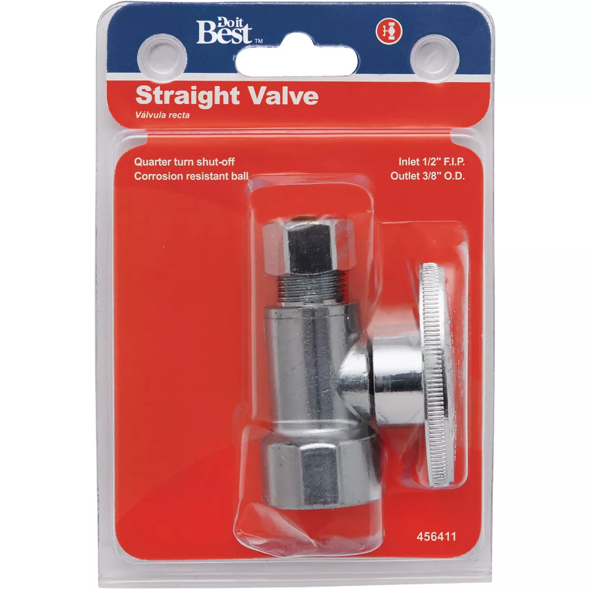 Do it Best 1/2 In. FIP x 3/8 In. OD Quarter Turn Straight Valve - photo 2