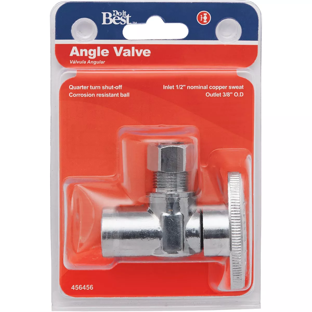 Do it Best 1/2 In. Sweat 3/8 In. OD Compression Quarter Turn Angle Valve - photo 2
