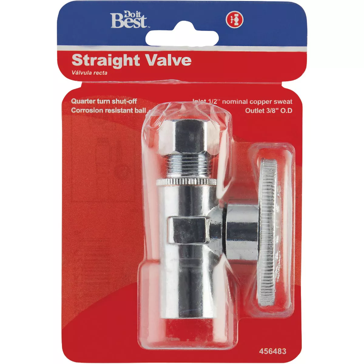Do it Best 1/2 In. Sweat x 3/8 In. Compression Quarter Turn Straight Valve - photo 2
