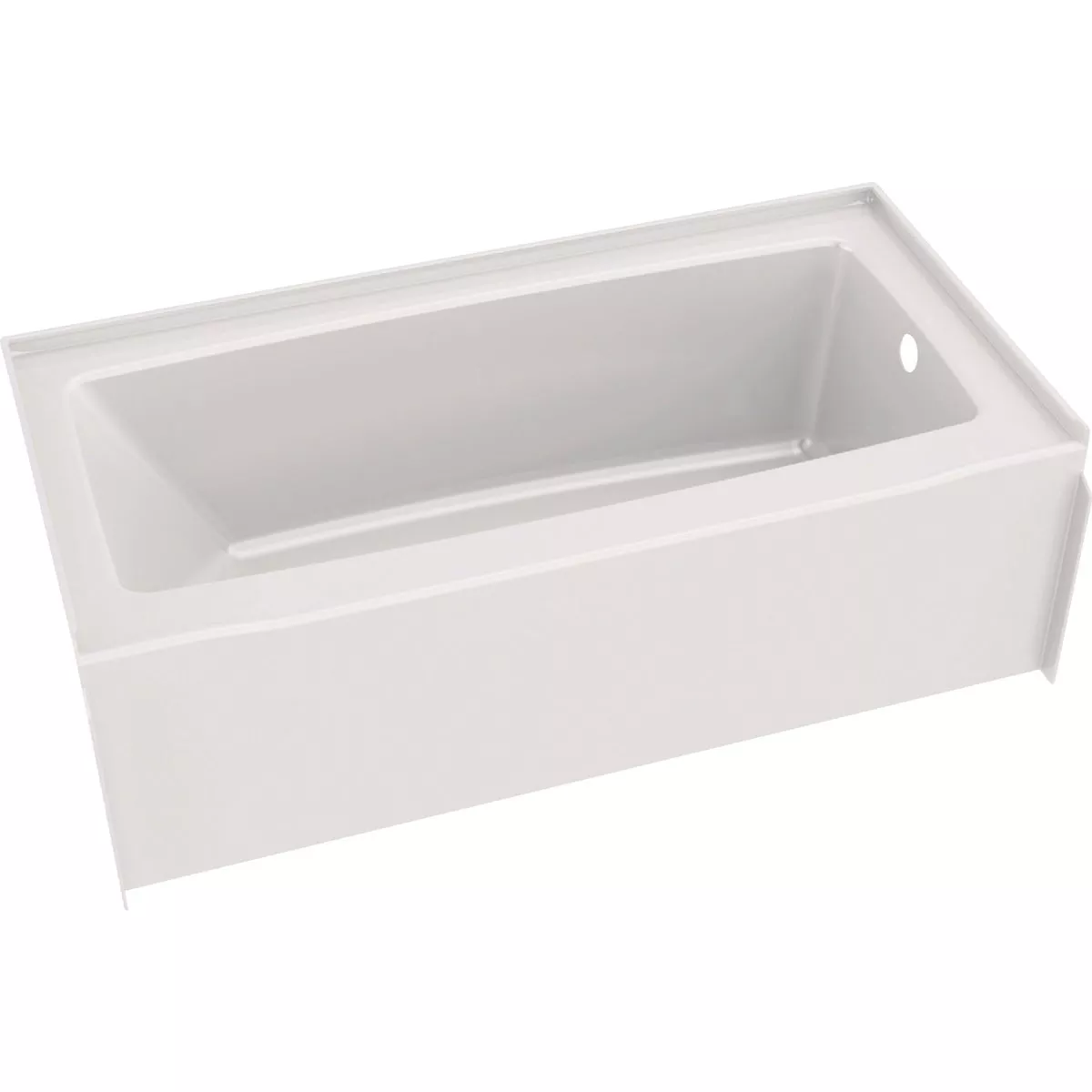 Delta Classic 500 60 In. L x 30 In. W Right Drain Rectangular Alcove Bathtub, White