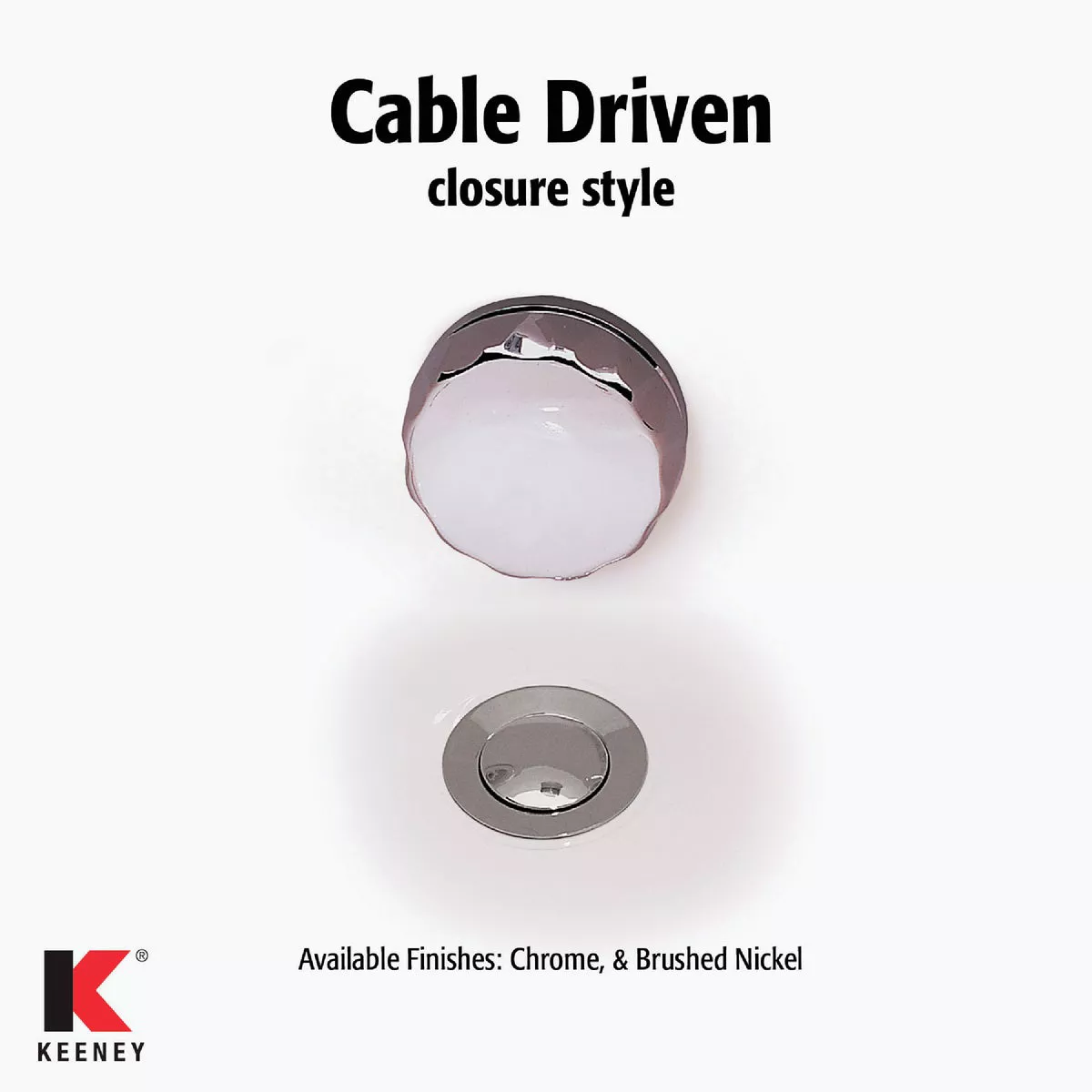 Keeney Schedule 40 PVC Cable Drive Bath Drain with Polished Chrome Trim - photo 7