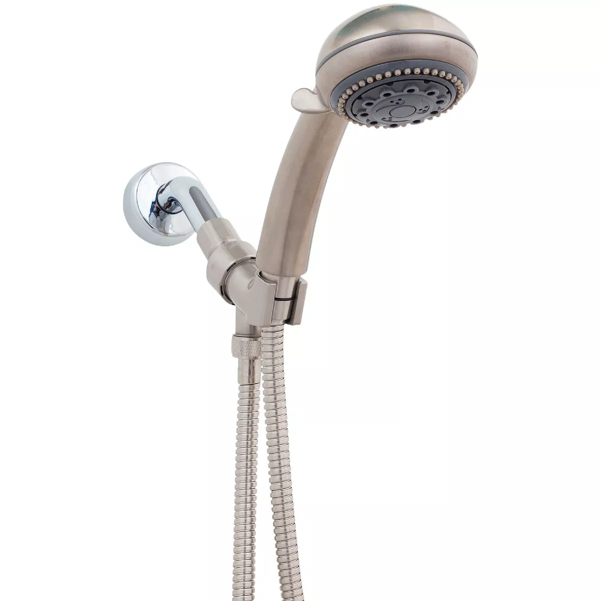 Whedon Champagne Massage 5-Spray 2.5 GPM Handheld Shower Head, Brushed Nickel