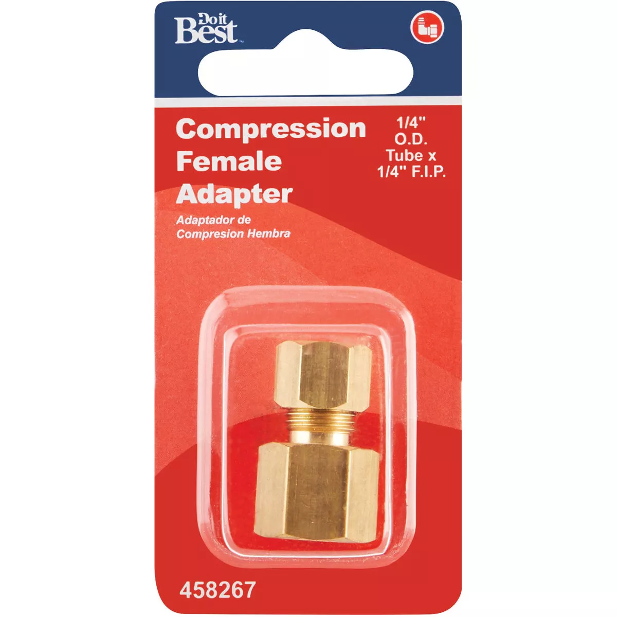 Do it 1/4 In. x 1/4 In. Brass Union Compression Adapter - photo 2