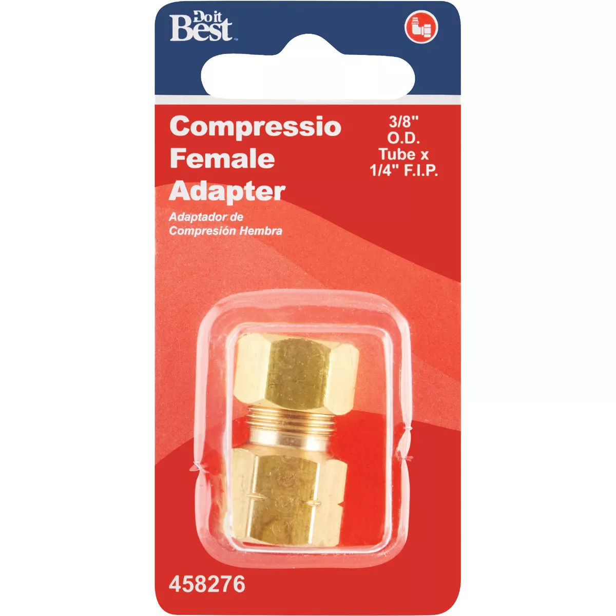 Do it 3/8 In. x 1/4 In. Brass Union Compression Adapter - photo 2