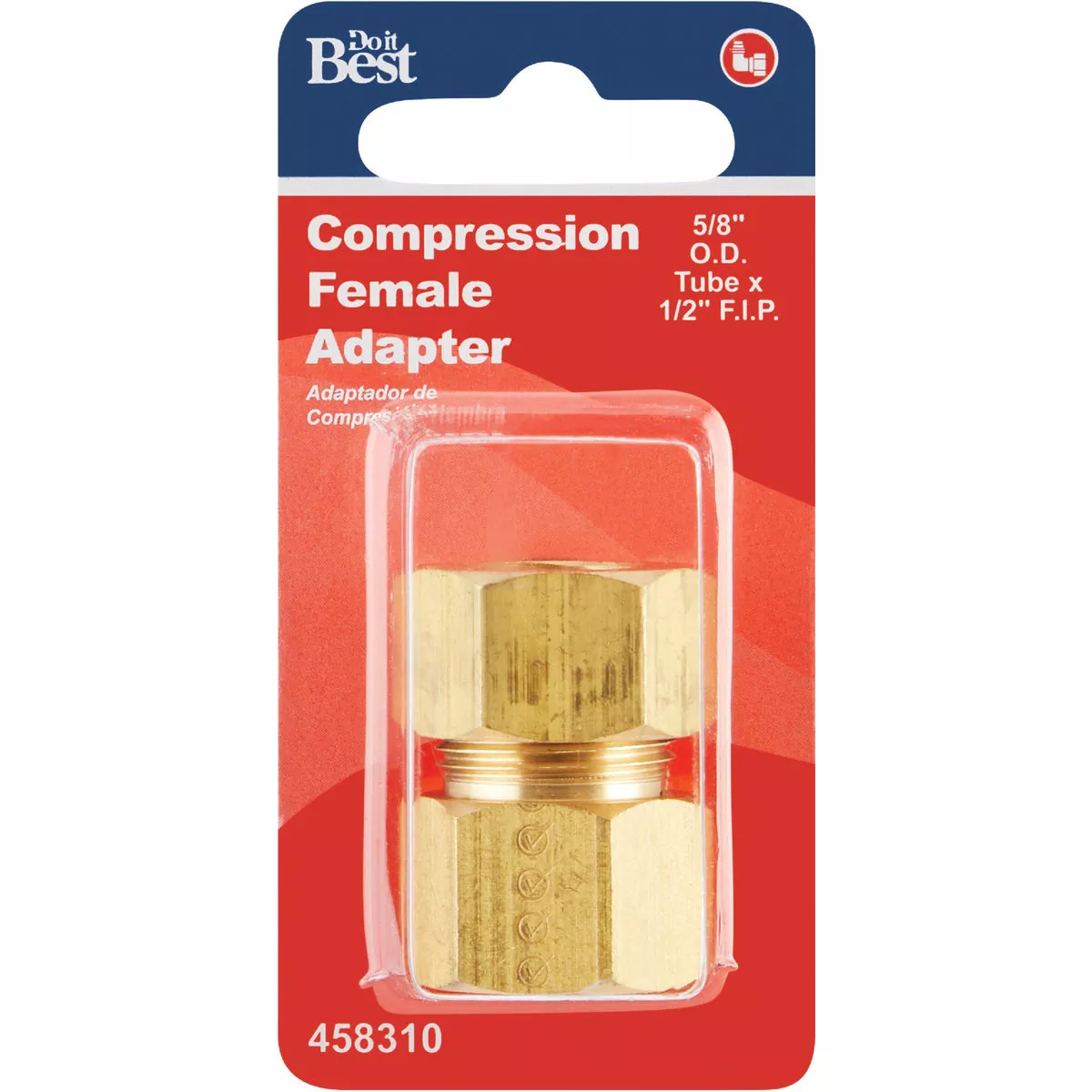 Do it 5/8 In. x 1/2 In. Brass Union Compression Adapter - photo 2