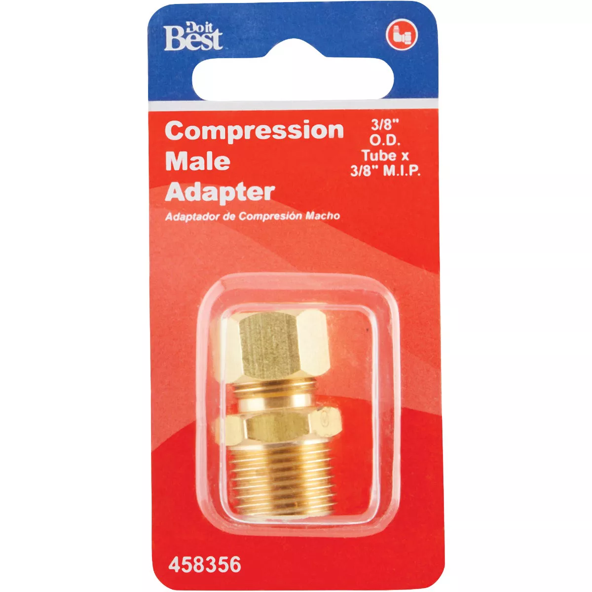 Do it 3/8 In. x 3/8 In. Brass Male Union Compression Adapter - photo 2