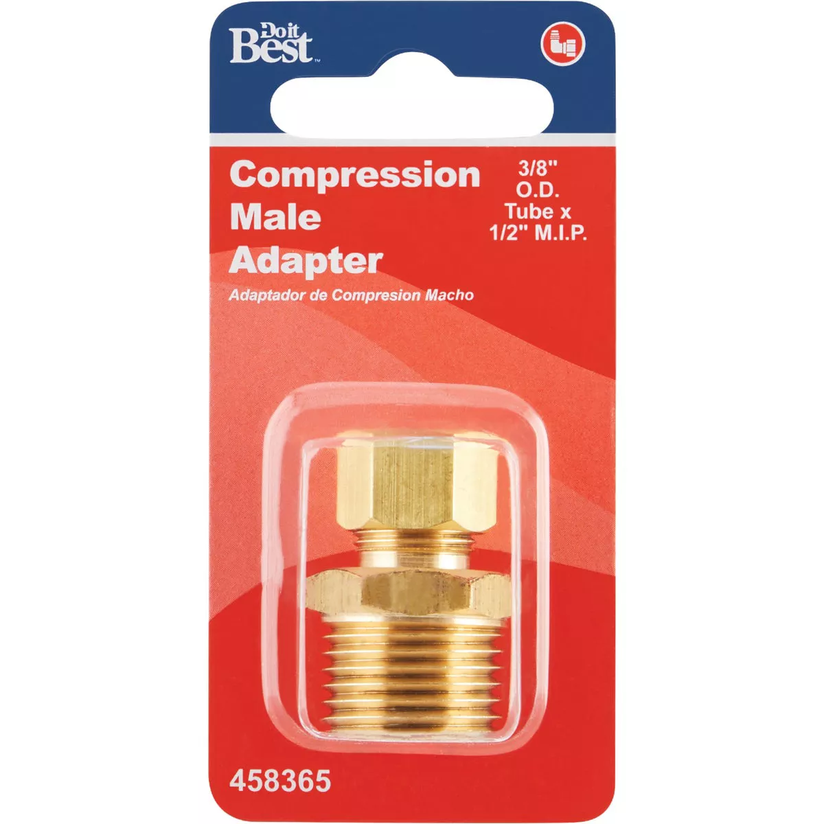 Do it 3/8 In. x 1/2 In. Brass Male Union Compression Adapter - photo 2