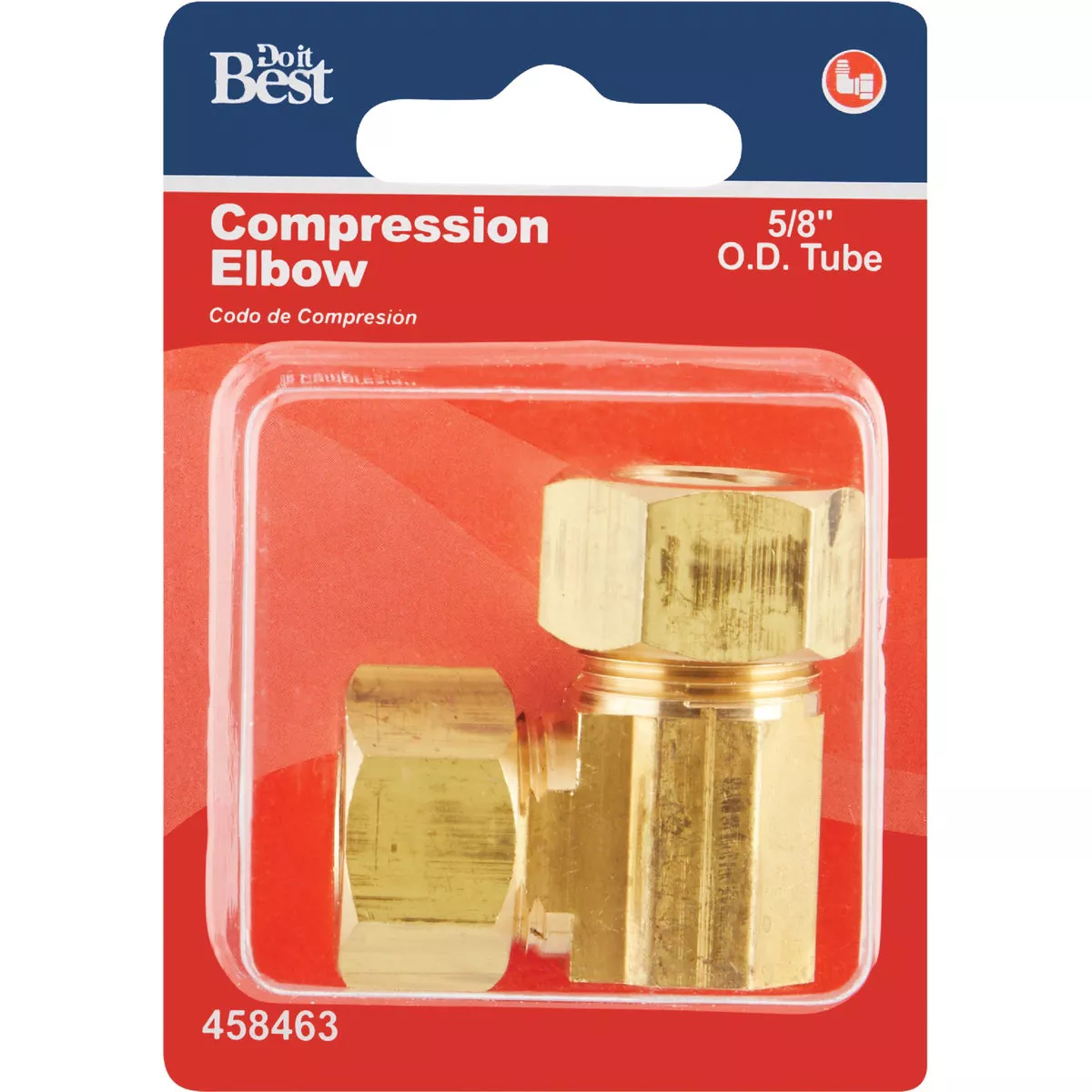 Do it 5/8 In. 90 Deg. 2-Way Low Lead Compression Brass Elbow (1/4 Bend) - photo 2