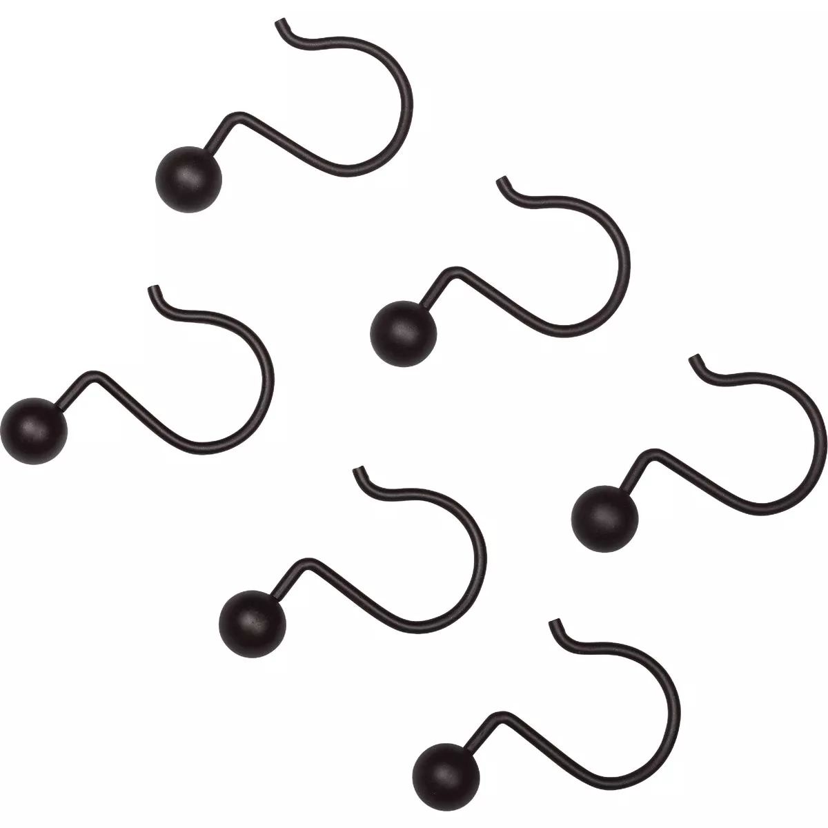 Zenna Home Bronze Aluminum Shower Curtain Ball Hook (12-Count) - photo 3