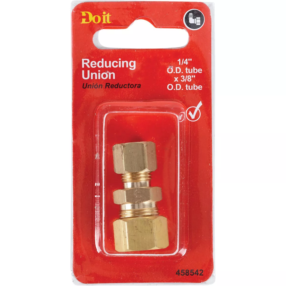 Do it 3/8 In. OD x 1/4 In. OD Brass Compression Reducing Union | Do it Best