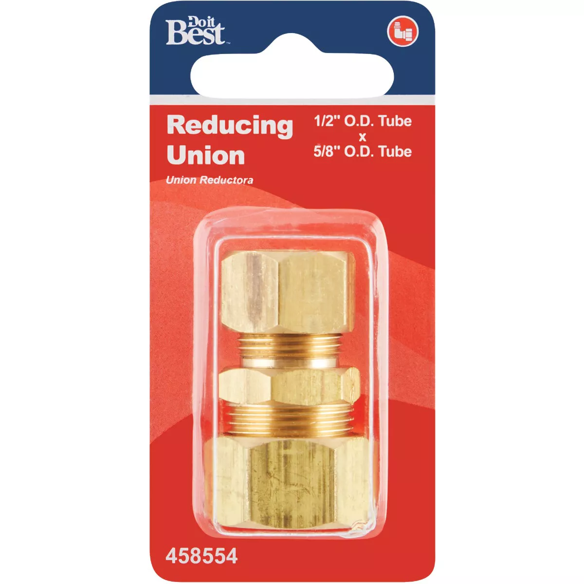 Do it 5/8 In. OD X 1/2 In. OD Brass Compression Reducing Union - photo 2