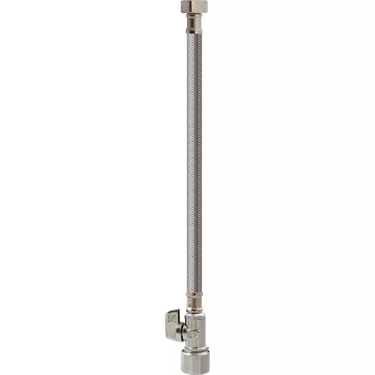 Keeney 5/8 In. x 20 In. Stainless Steel Quick Lock Toilet Supply Tube with Straight Quarter Turn Valve - photo 3