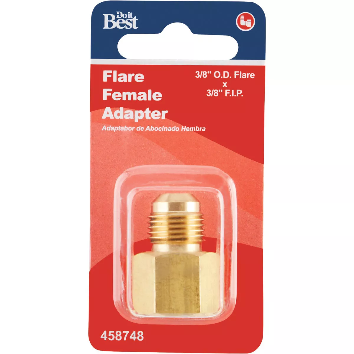 Do it 3/8 In. x 3/8 In. Brass Female Flare Adapter - photo 2