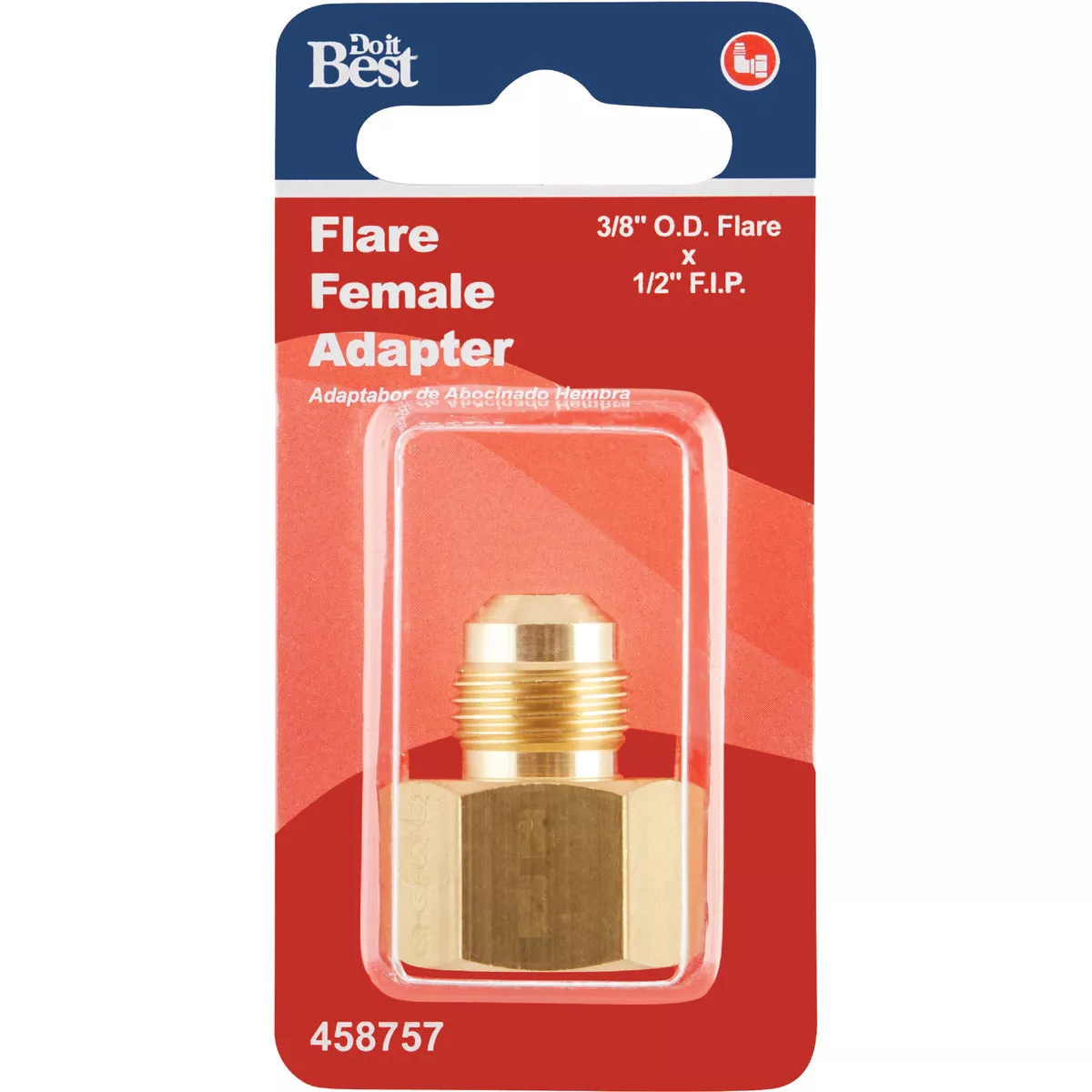 Do it 3/8 In. x 1/2 In. Brass Female Flare Adapter - photo 2