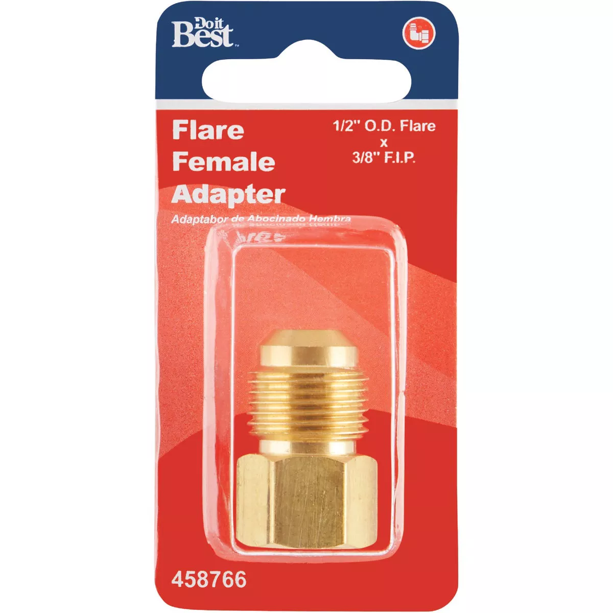 Do it 1/2 In. x 3/8 In. Brass Female Flare Adapter - photo 2