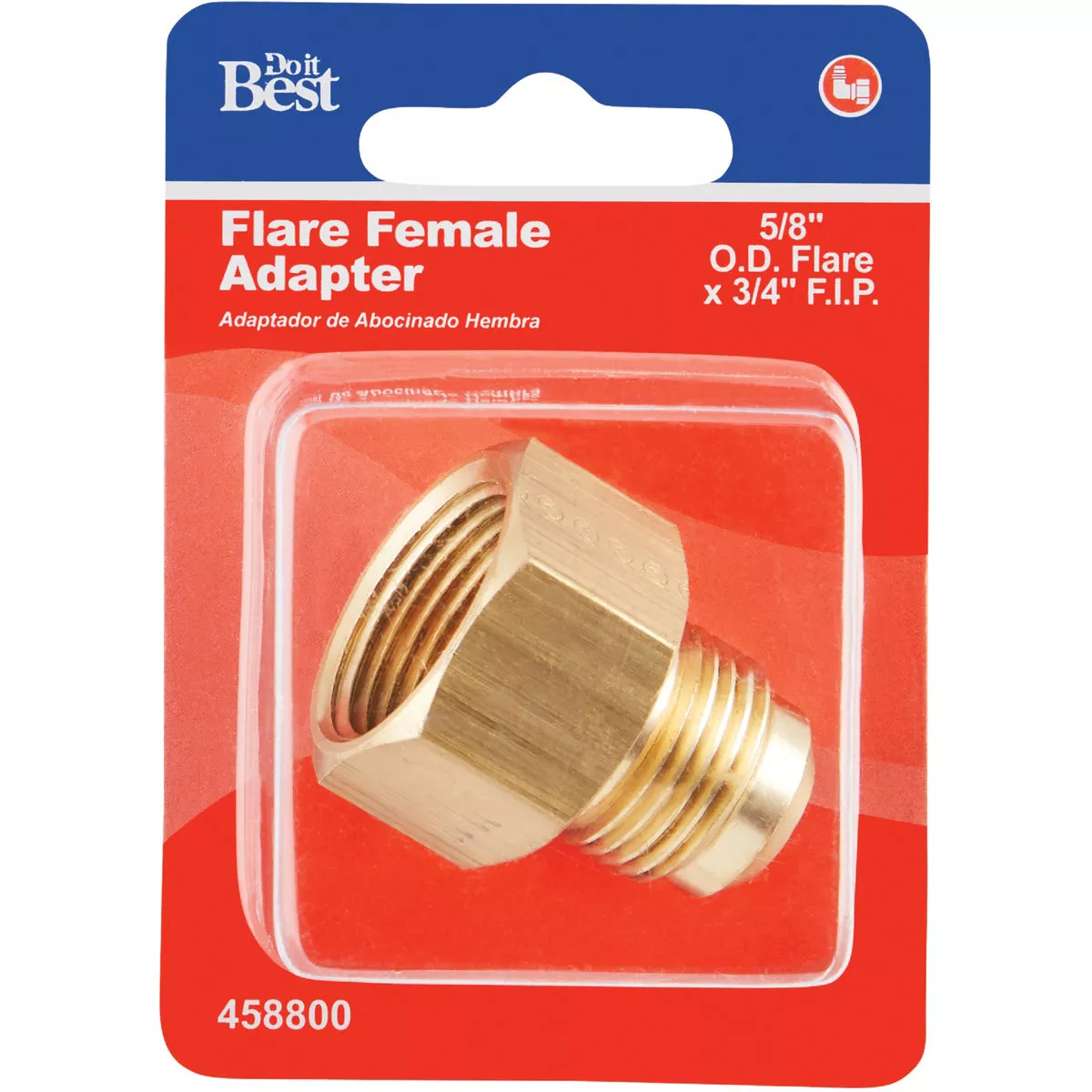 Do it 5/8 In. x 3/4 In. Brass Female Flare Adapter - photo 2