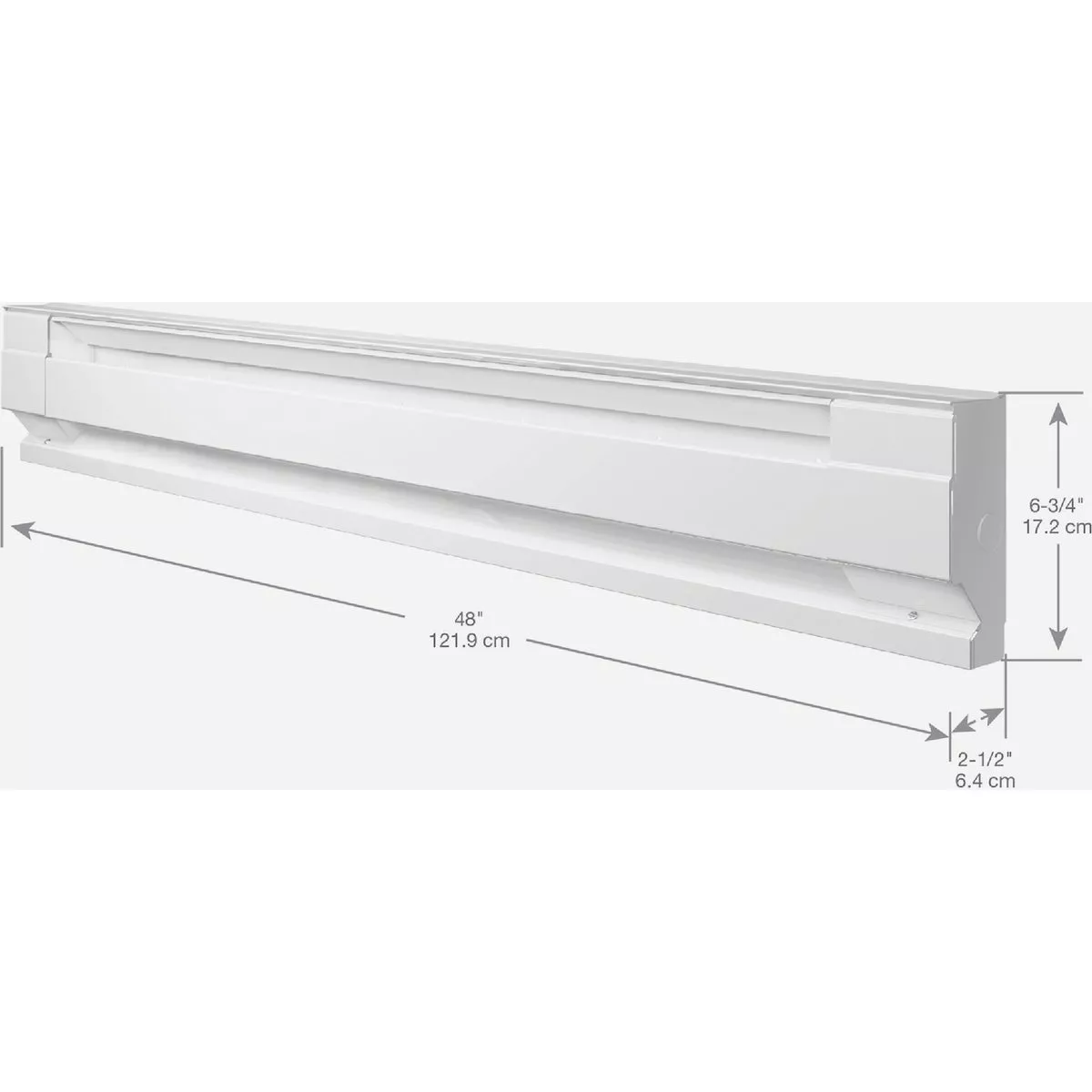 Cadet F Series 4 Ft. 1000W 240V Electric Baseboard Heater, White - photo 3