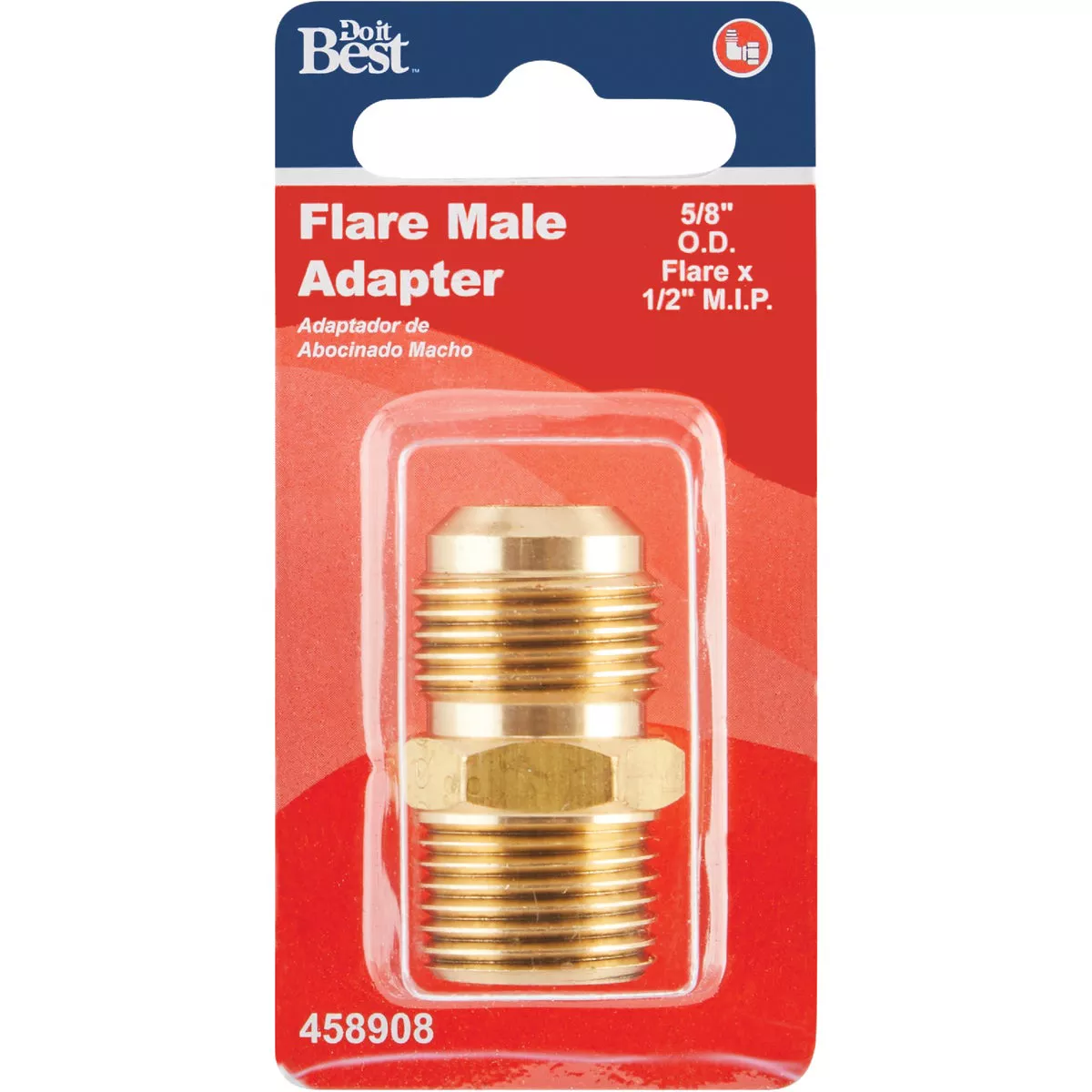 Do it 5/8 In. x 1/2 In. Brass Male Flare Adapter - photo 2