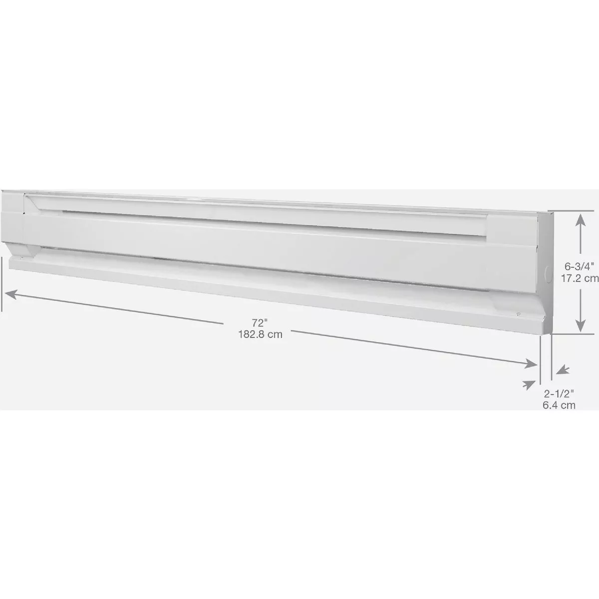 Cadet F Series 6 Ft. 1500W 240V Electric Baseboard Heater, White - photo 4