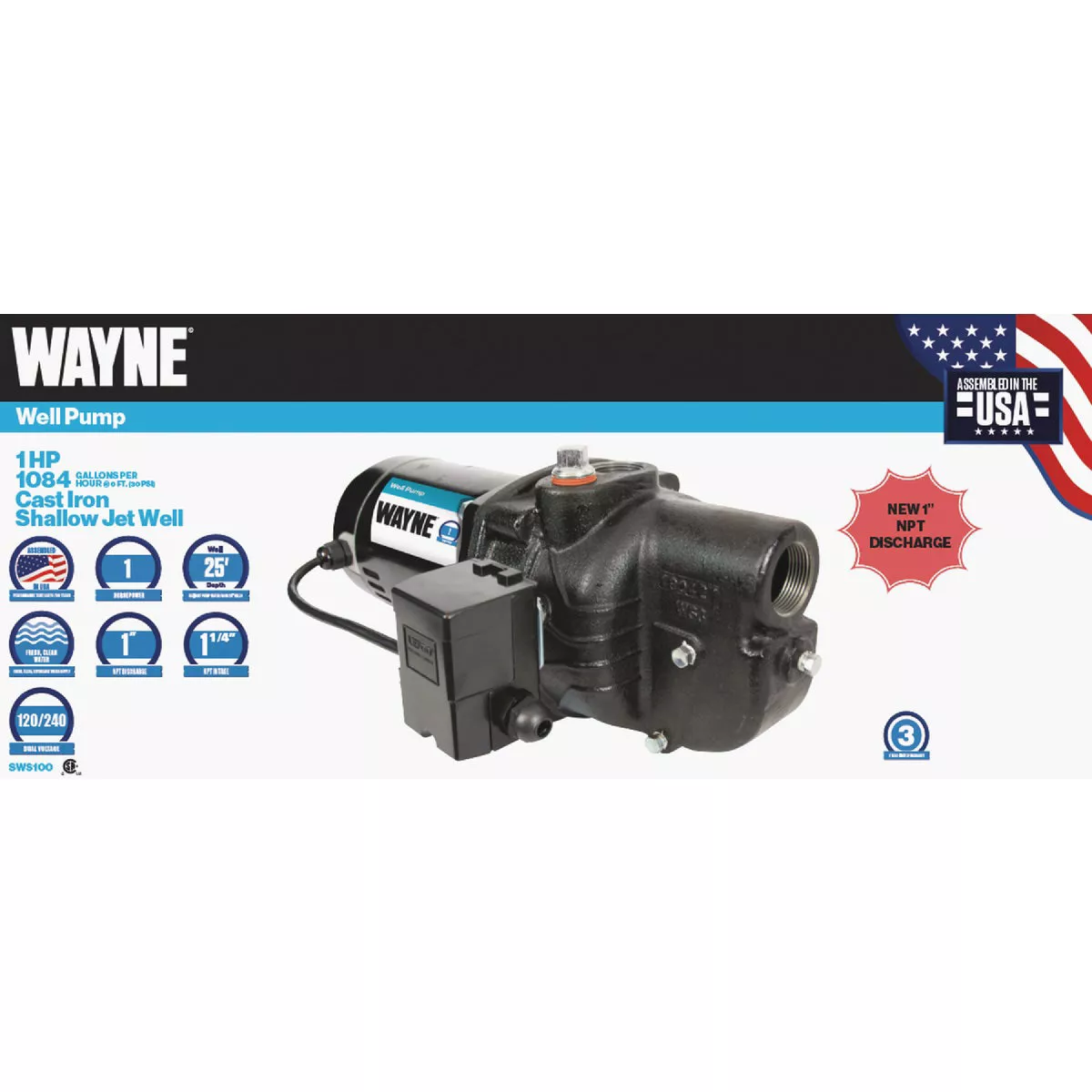 Wayne 1 HP Shallow Well Jet Pump - photo 2