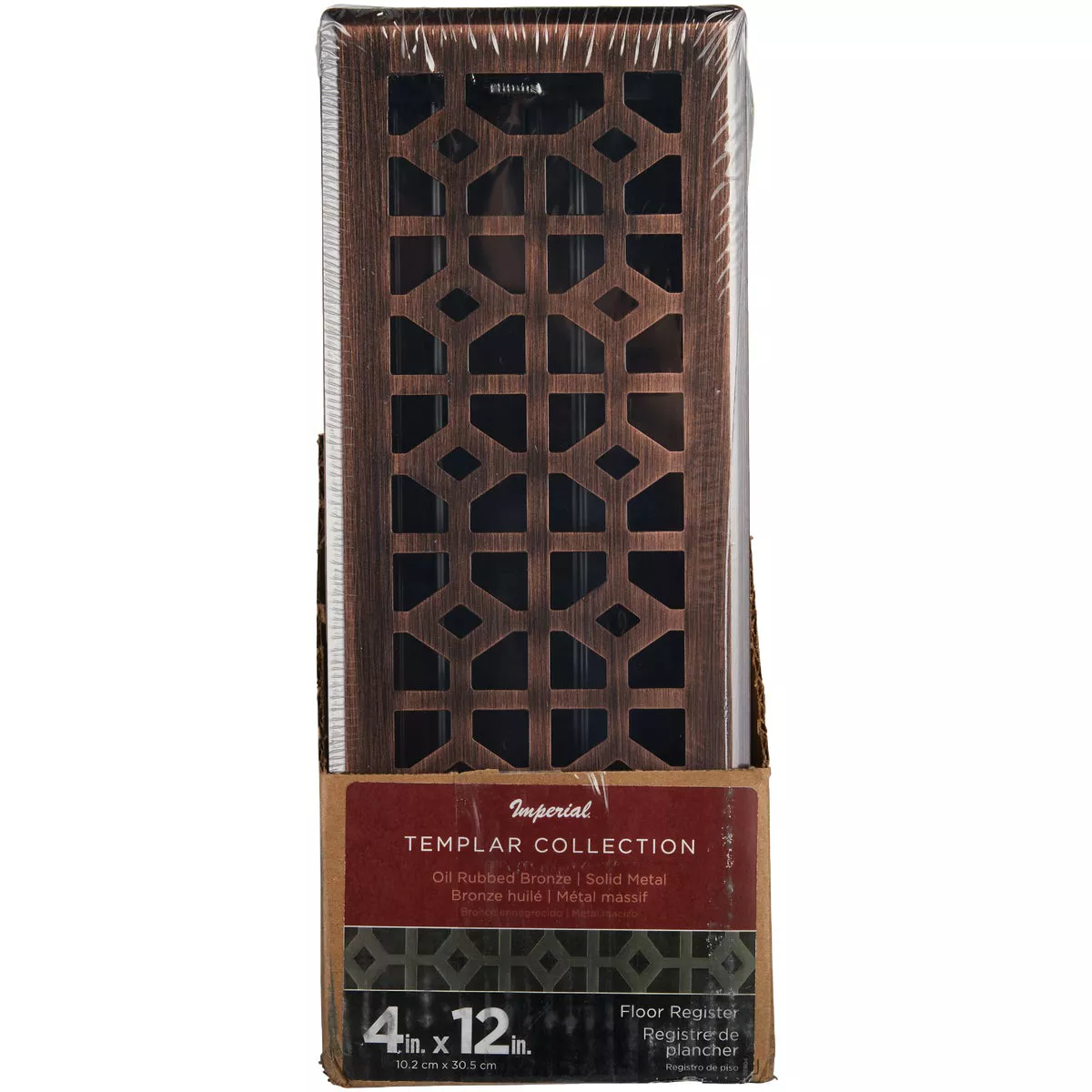 Imperial Templar 4 In. x 12 In. Oil-Rubbed Bronze Steel Floor Register - photo 3