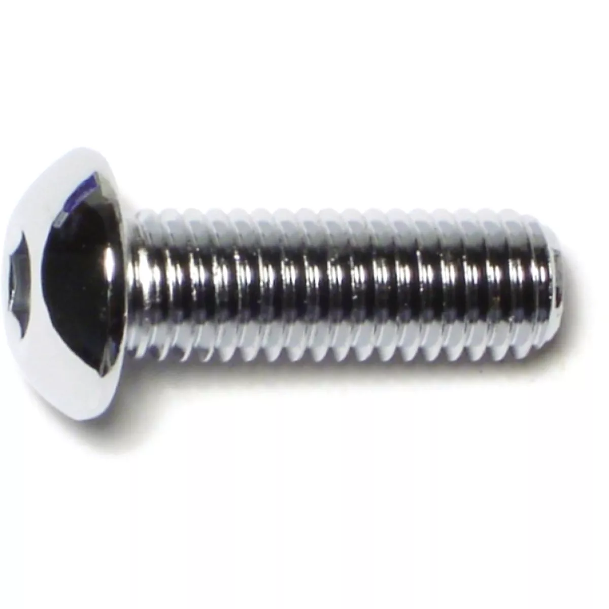 Midwest Fastener 10mm-1.5 x 30mm Chrome Plated Class 10.9 Steel Coarse Thread Button Head Hex Socket Cap Screws (10 Ct.)