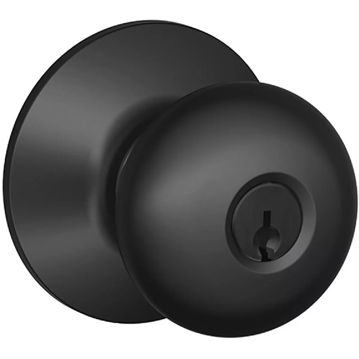 Plymouth Knob Keyed Entry - Matte Black