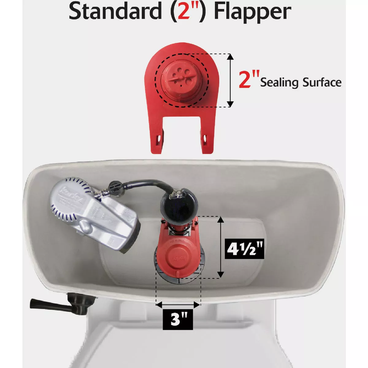 Korky 2 In. EasyFix Universal Flush Valve Repair Kit with Adjustable Flapper - photo 4