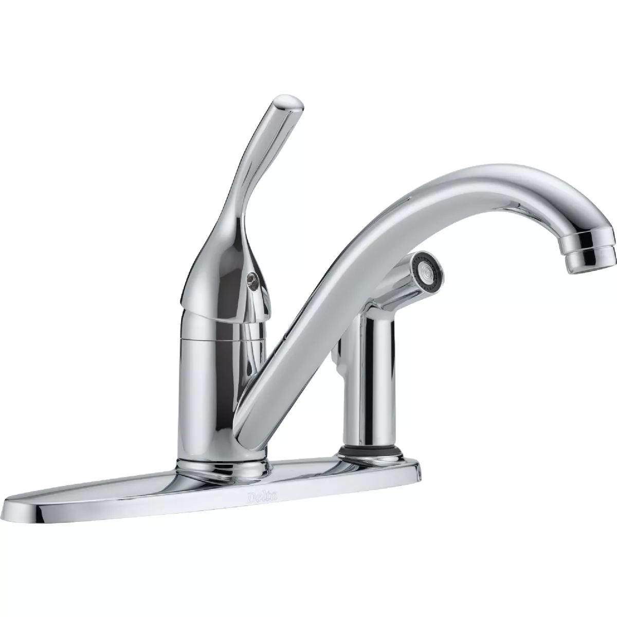 Delta Classic Series 1-Handle Lever Kitchen Faucet with Side Spray, Chrome