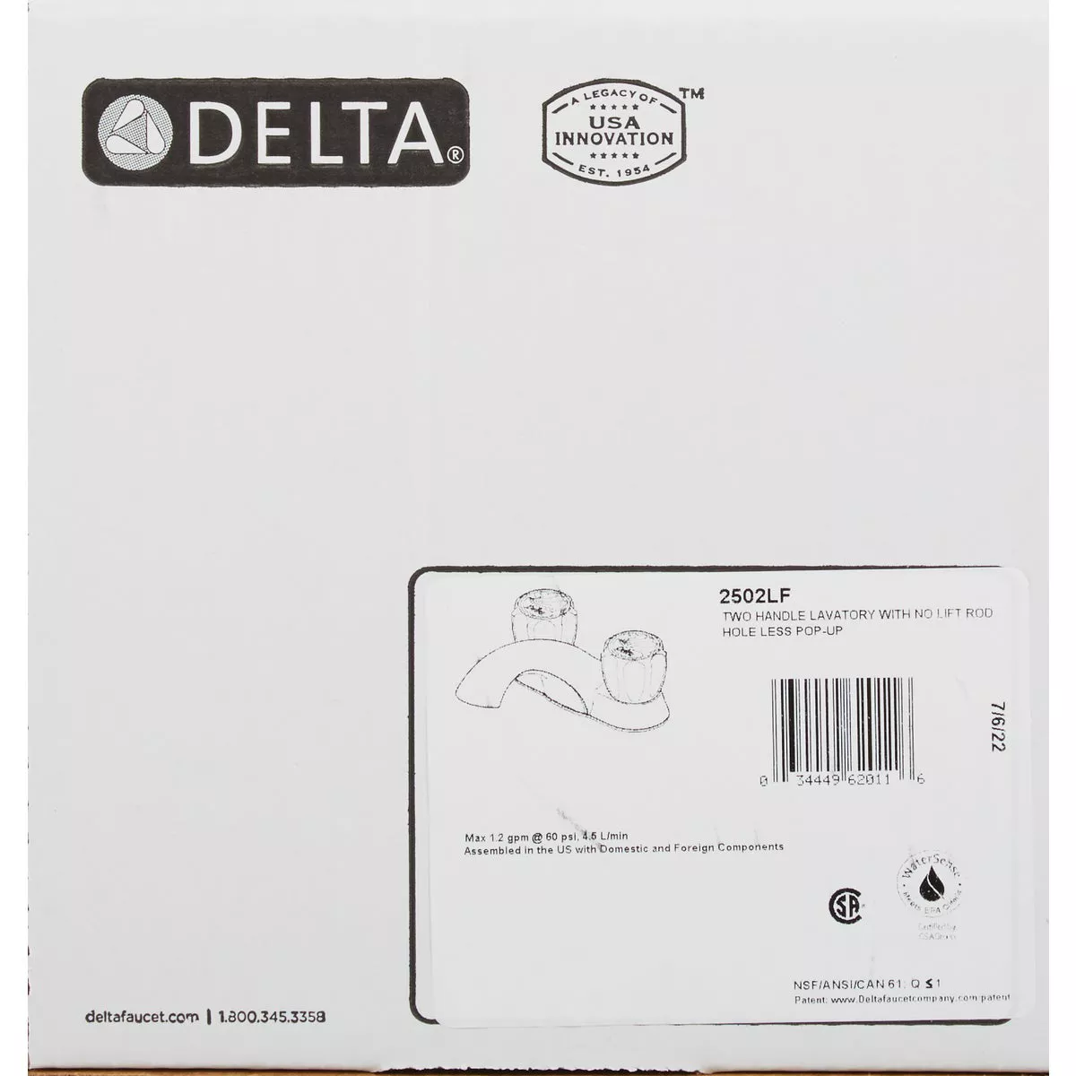 Delta Classic Chrome 2-Handle Knob 4 In. Centerset Bathroom Faucet - photo 2