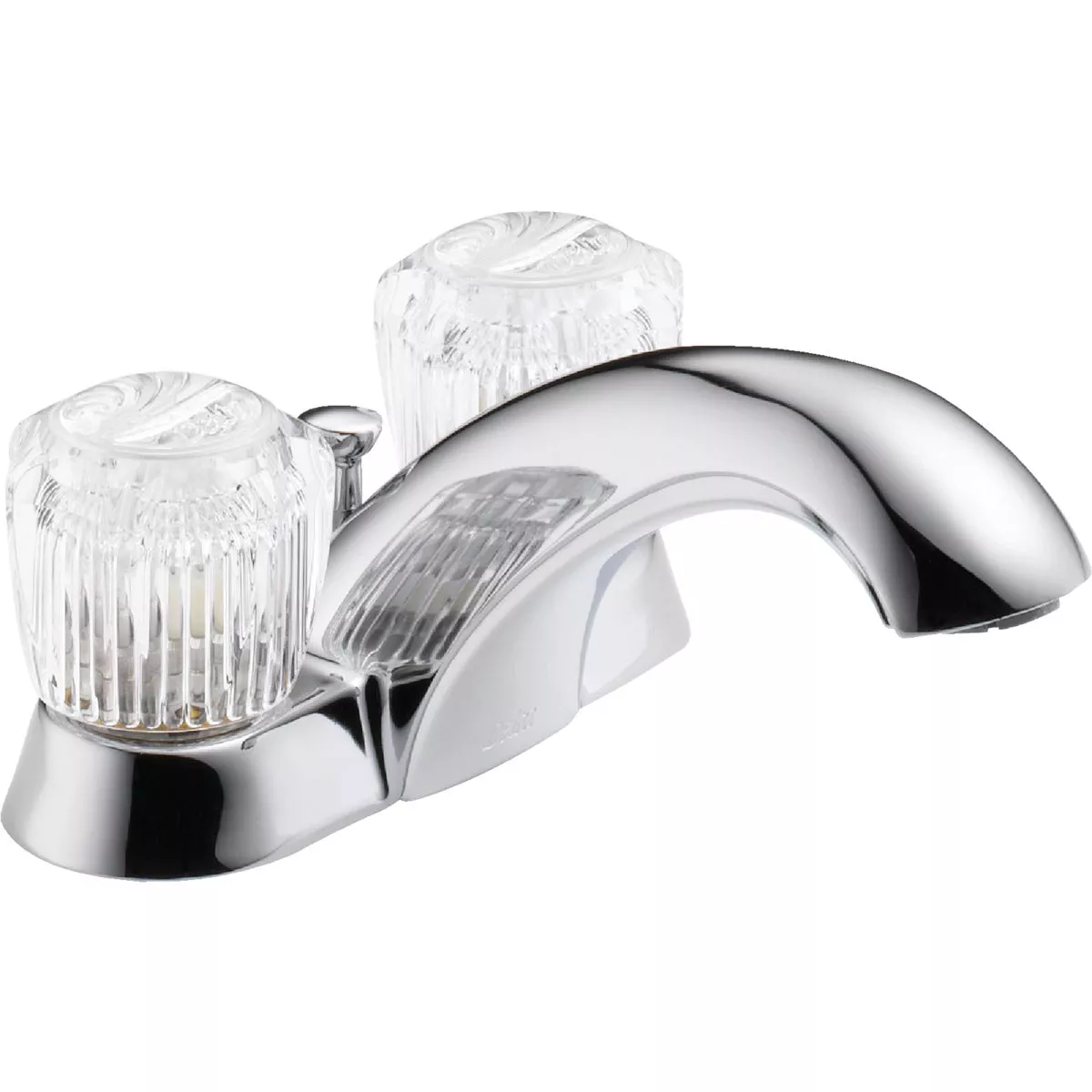 Delta Classic Chrome 2-Handle Knob 4 In. Centerset Bathroom Faucet with Pop-Up