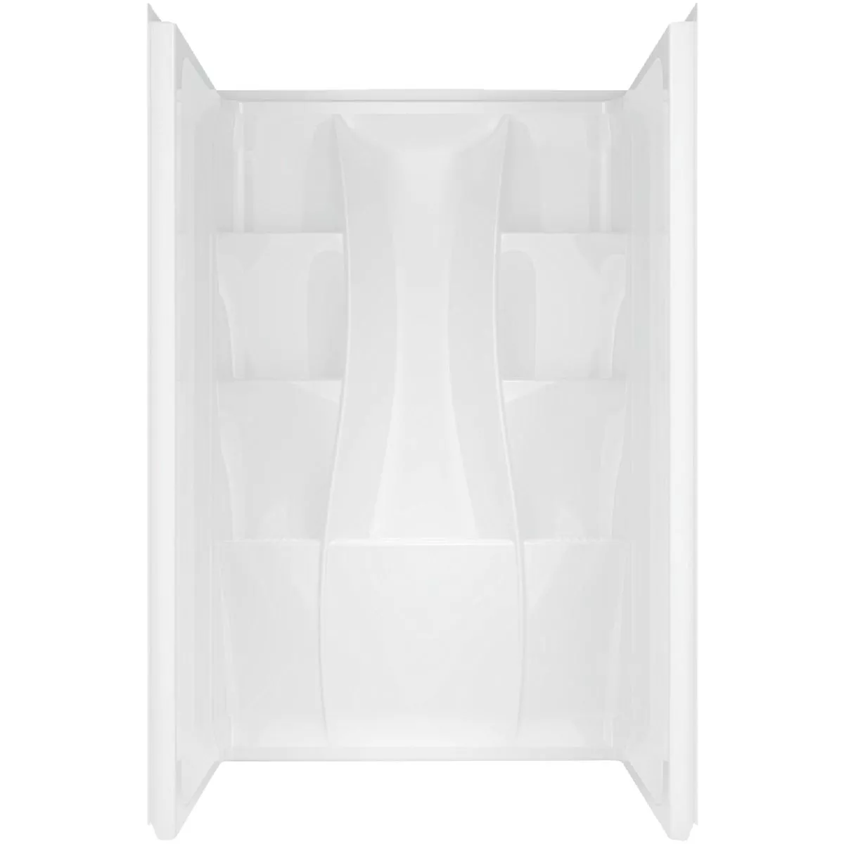 Delta Classic 400 48 In. x 34 In. Shower Wall Set in White (3-Piece)