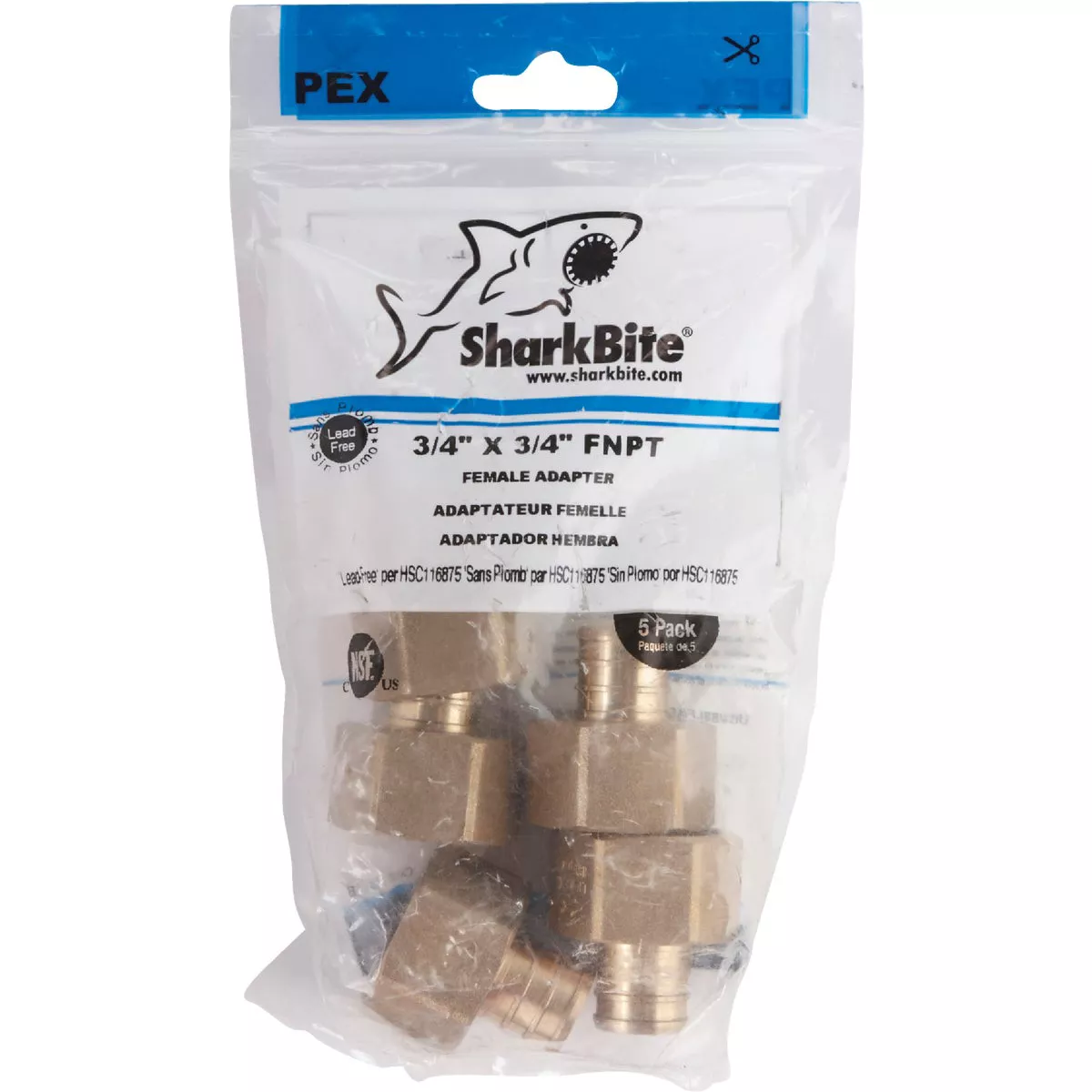 SharkBite 3/4 In. Barb x 3/4 In. FIP Brass PEX Adapter - photo 2