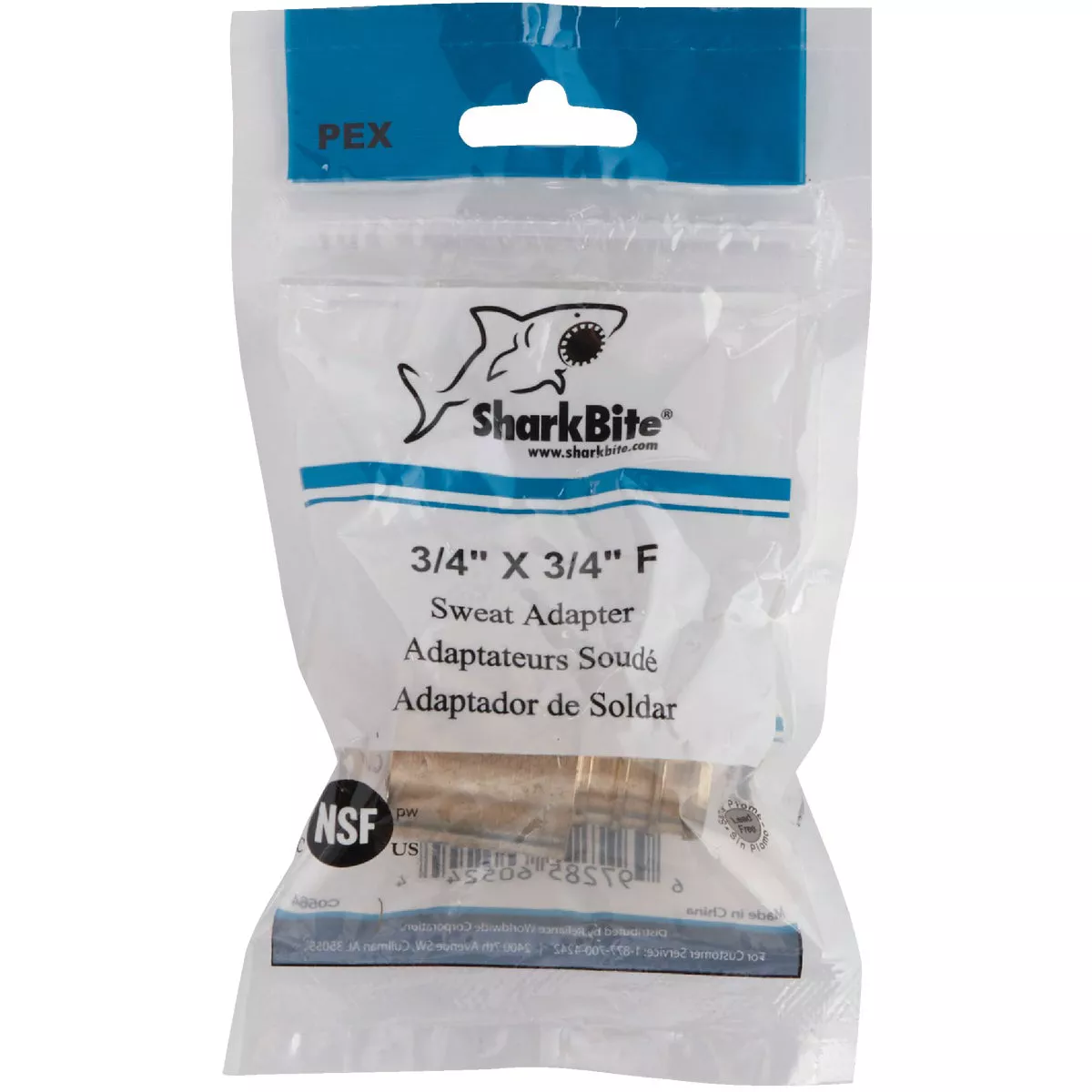SharkBite 3/4 In. Female Sweat x 3/4 In. CF Brass PEX Adapter - photo 2