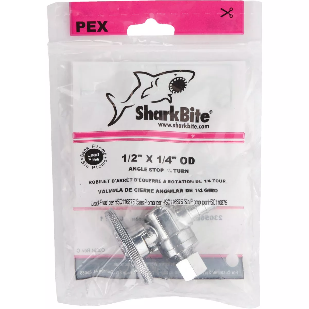 SharkBite 1/2 In. CF X 1/4 In. OD Chrome Ice Maker Valve - photo 2