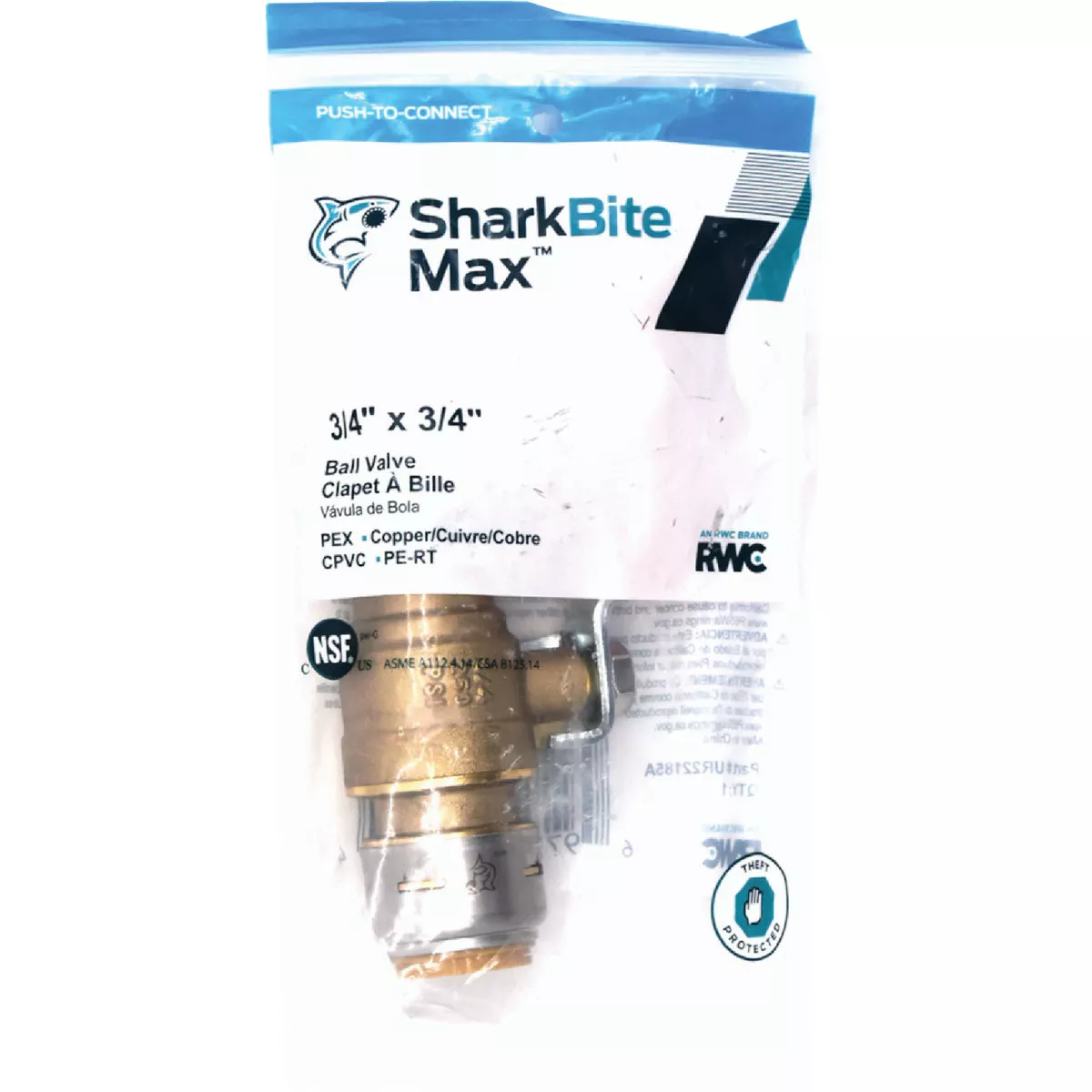 SharkBite 3/4 In. Brass Push-Fit Ball Valve - photo 2